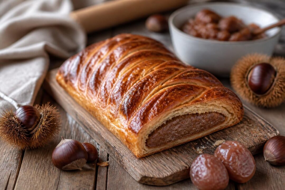découvrez la recette traditionnelle de la torche aux marrons, un dessert classique et savoureux à base de crème de marrons, parfait pour régaler vos convives.