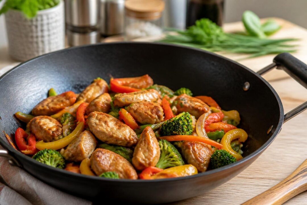 découvrez notre recette rapide et facile de wok de poulet aux légumes, idéale pour un repas savoureux et équilibré en toute simplicité.